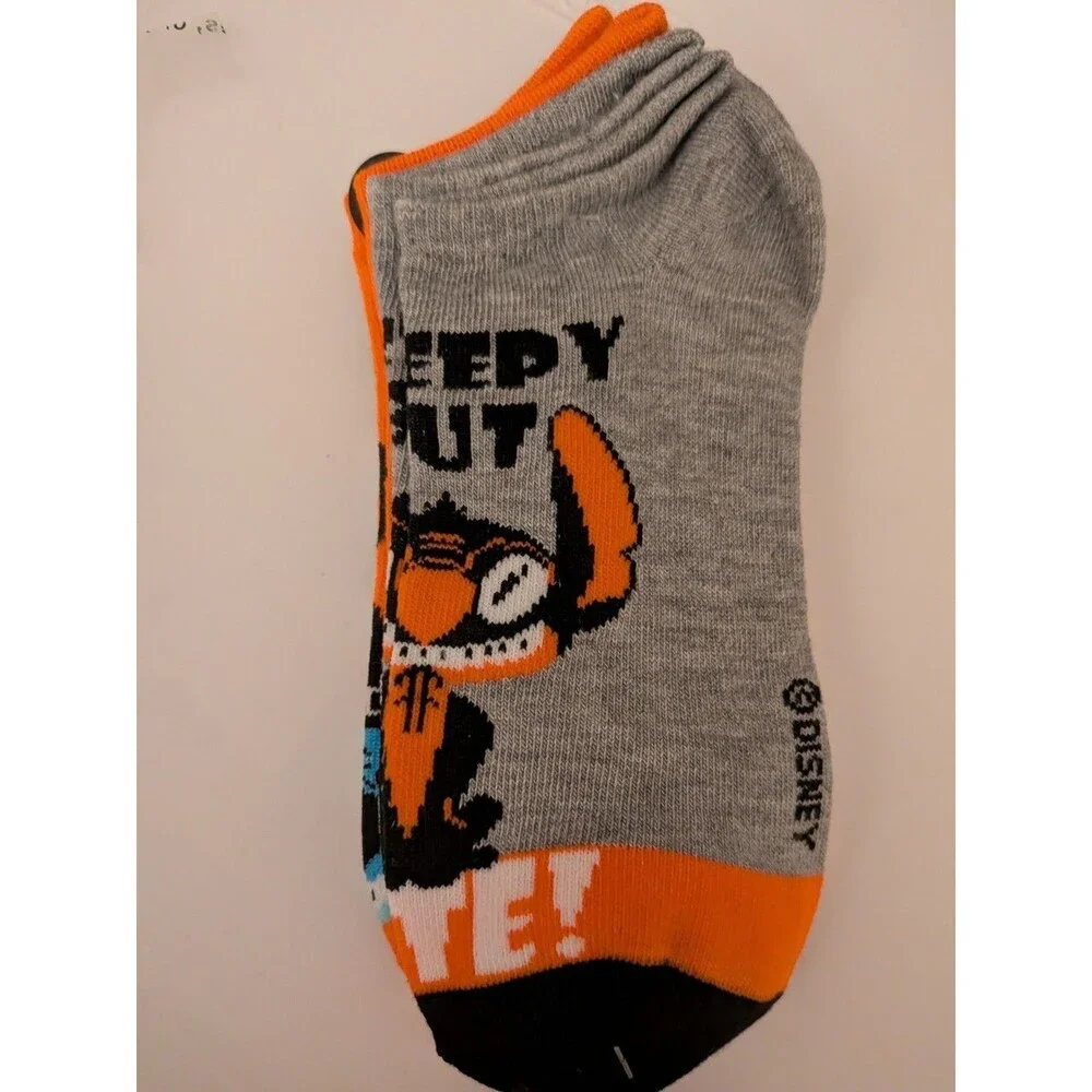 Womens 3 Pair Disney Stitch No-Show Low Cut Halloween Socks
